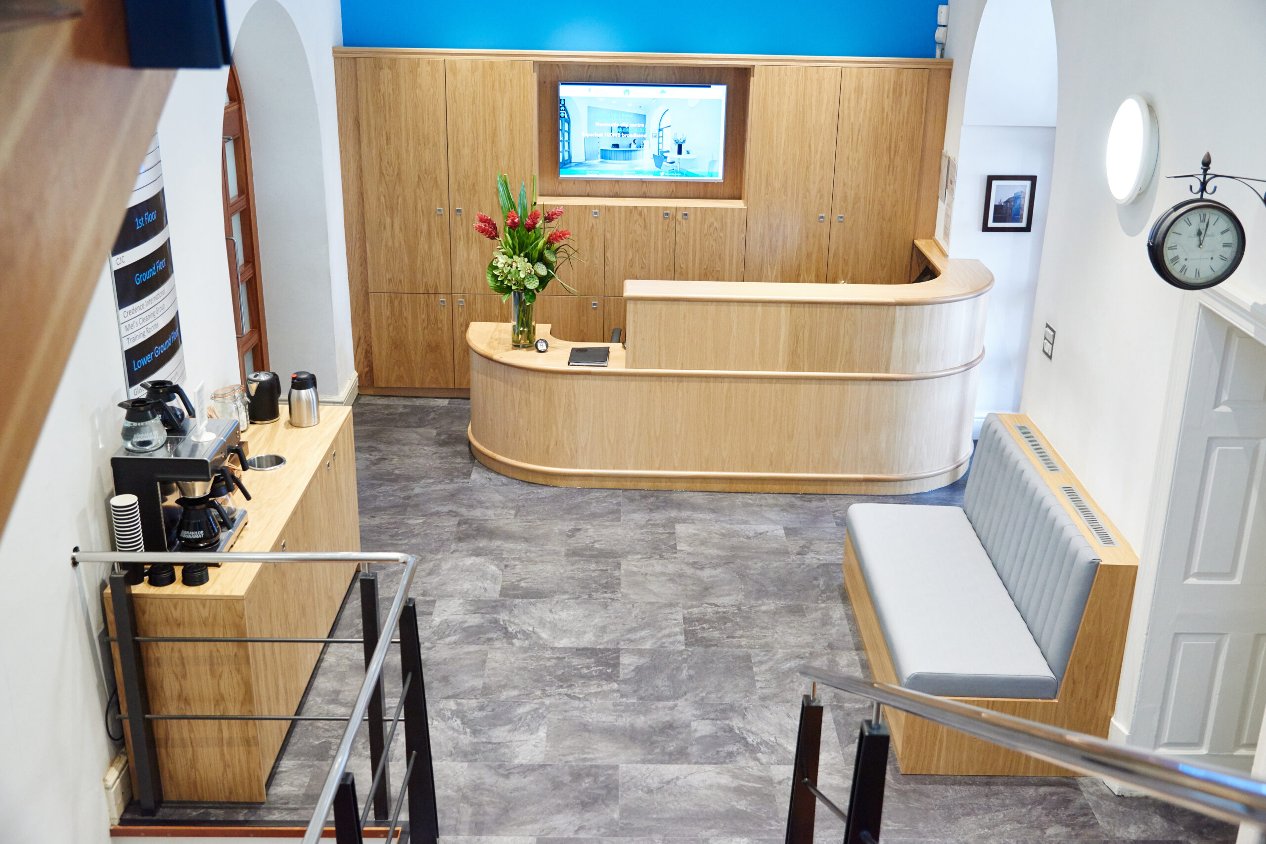 Our new reception area - photo by Sarah Deane Photography